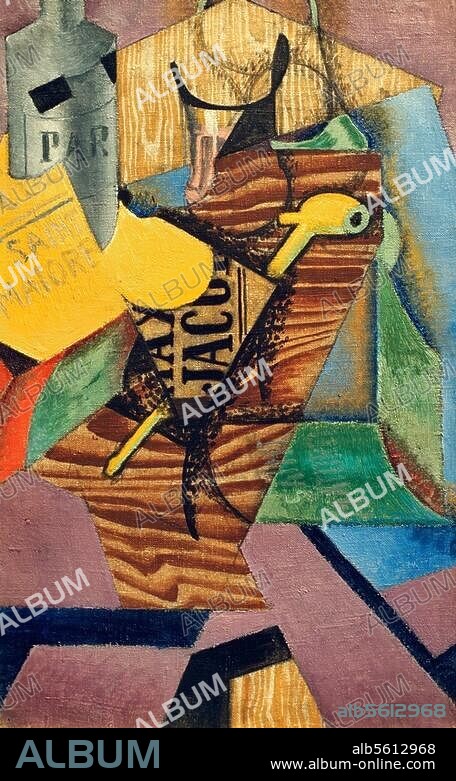 JUAN GRIS. Gris, Juan ; 1887-1927. - "Nature morte au livre", 1913. ("Saint Matorel", roman de Max Jacob (1876-1944), 1911). Huile sur toile, H. 0,46 ; L. 0,30. Collection Kahnweiler. Paris, Musée National d'Art Moderne.