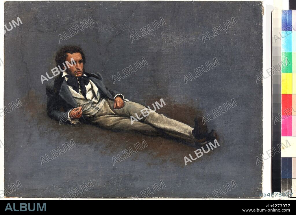 ALEXANDER IVANOVICH LAKTIONOV. Alexander Pushkin on the Grass.