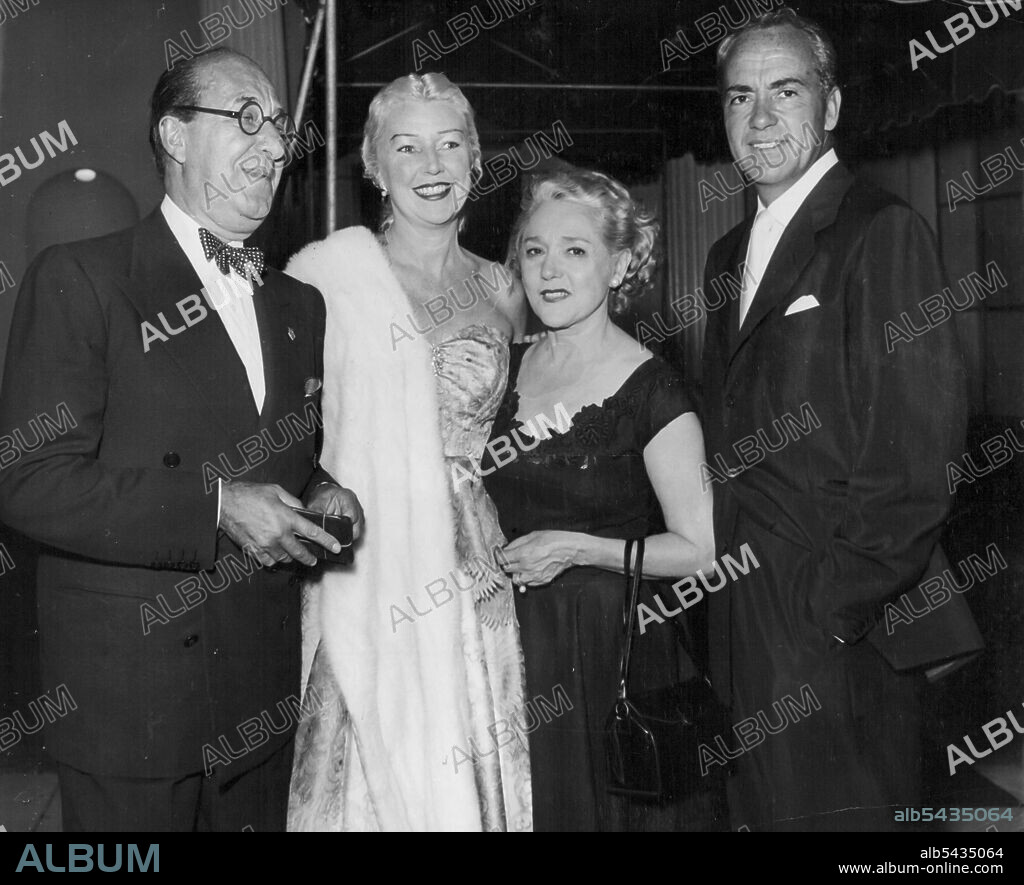 Ed Wynn, wife Mary Pickford, Buddy Rogers. June 21, 1955.