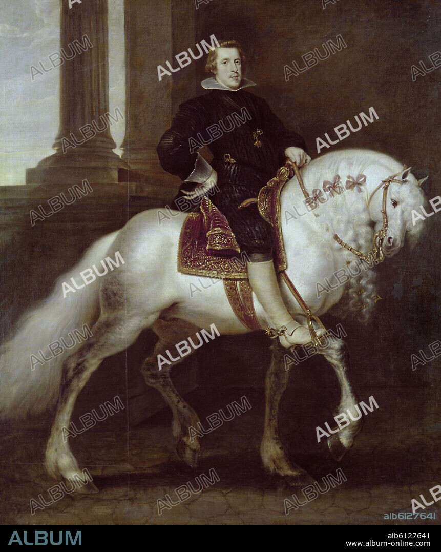 GASPAR DE CRAYER (1584-1669). Equestrian portrait of Philip IV, king of Spain (1605-1665). Stockholm, National Museum.