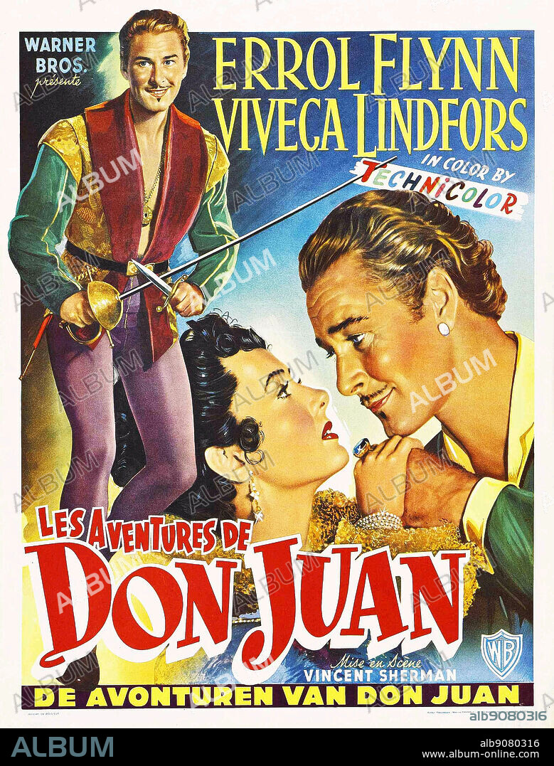 Poster of THE ADVENTURES OF DON JUAN, 1948, directed by VINCENT SHERMAN. Copyright WARNER BROS/FIRST NATIONAL.