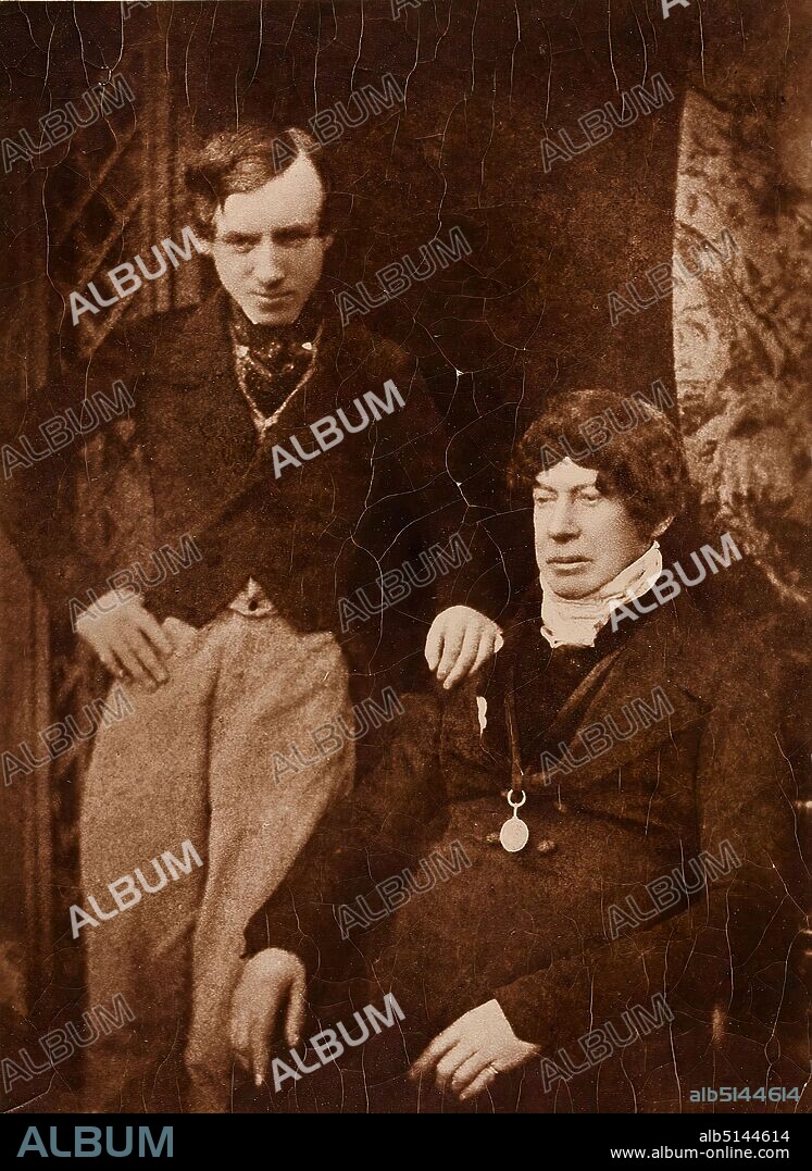 David Octavius Hill, James Craig Annan, Robert Adamson, Charles Kirkpatrick Sharpe and an man, paper, pigment print, image size: height: 20.50 cm; width: 15.00 cm, inscribed: recto: u. right in lead: Charles Kirkpatrick Sharpe, right below the picture on the passe-partout in lead: Hill right on the passe-partout in lead: KPh 182, inscribed: verso on the passe-partout: in lead: No. 012, Phot. David Octavius Hill (1802-1870), Edinburgh 1843-1848, The scholar Charles Kirkpatrick Sharpe (1781 (?) - 1851), (sitting), sepia coal or pigment print [crossed out again in lead], photograph c. 1843, 20.6 x 15 cm, o. center in lead: inv. no, stamp: verso on the passe of the passe-partout: Sammlung Juhl, portrait photography, man.