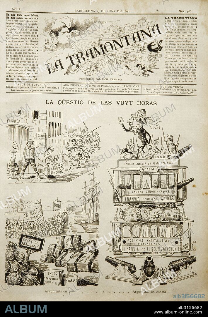 PUBLICACIÓN LA TRAMONTANA, 27 DE JUNIO DE 1890.