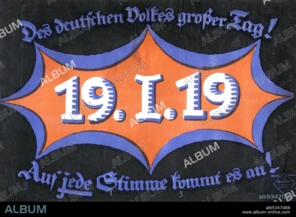 ANONYMOUS. 19 January 1919. German federal election.