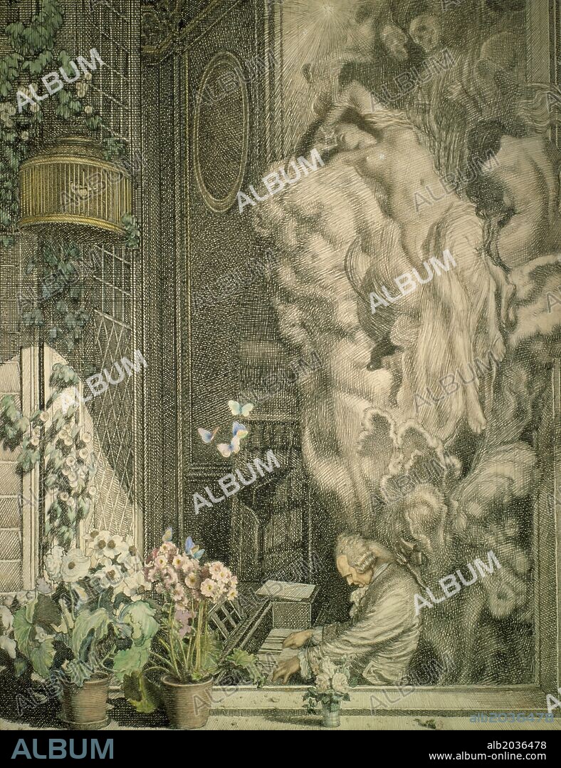 SIGMUND WALTER HAMPEL. Alegoría de una creación musical de Franz Joseph Haydn (1732-1809).