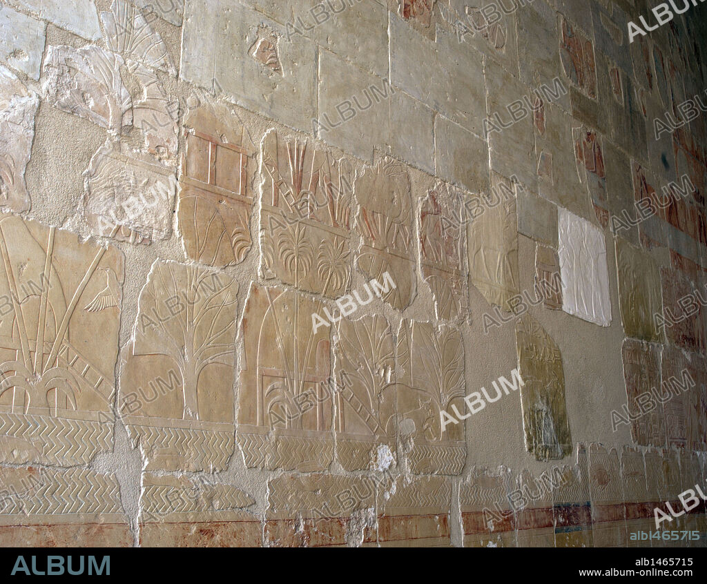 The Land of Punt. Temple of Hatshepsut.  C. 1490 b.C.18th Dynasty. New Kingdom.  Deir el-Bahari. Egypt.