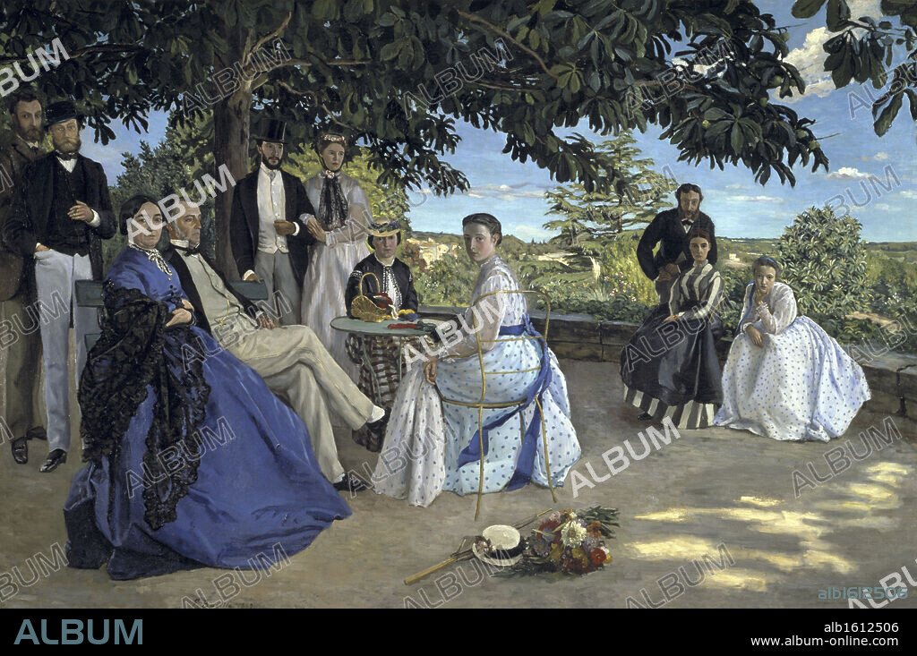 FRÉDÉRIC BAZILLE. Family Reunion   (Reunion de Famille)   1867/  Jean Frederic Bazille 1841-1870/French   Oil on Canvas   Musee d'Orsay, Paris.