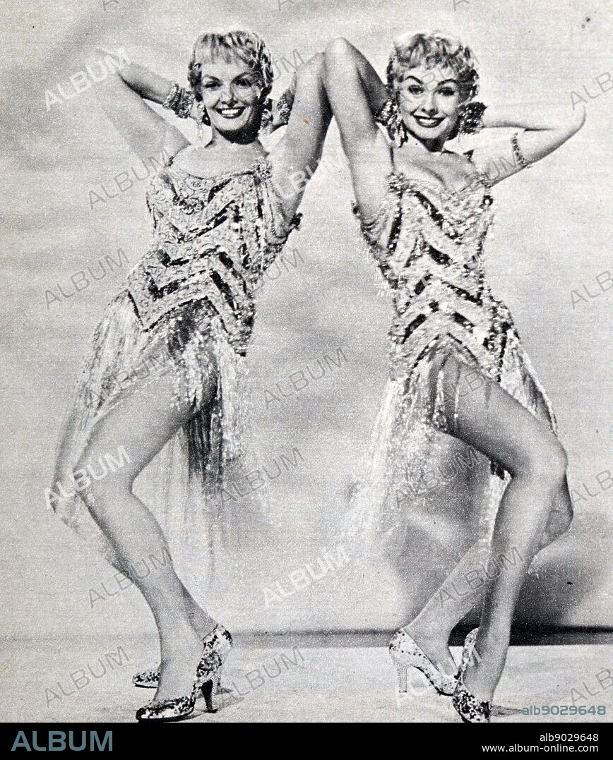 Film still from 'Gentlemen Marry Brunettes' starring Jane Russell, Jeanne Crain, Rudy Vallee, and Alan Young.