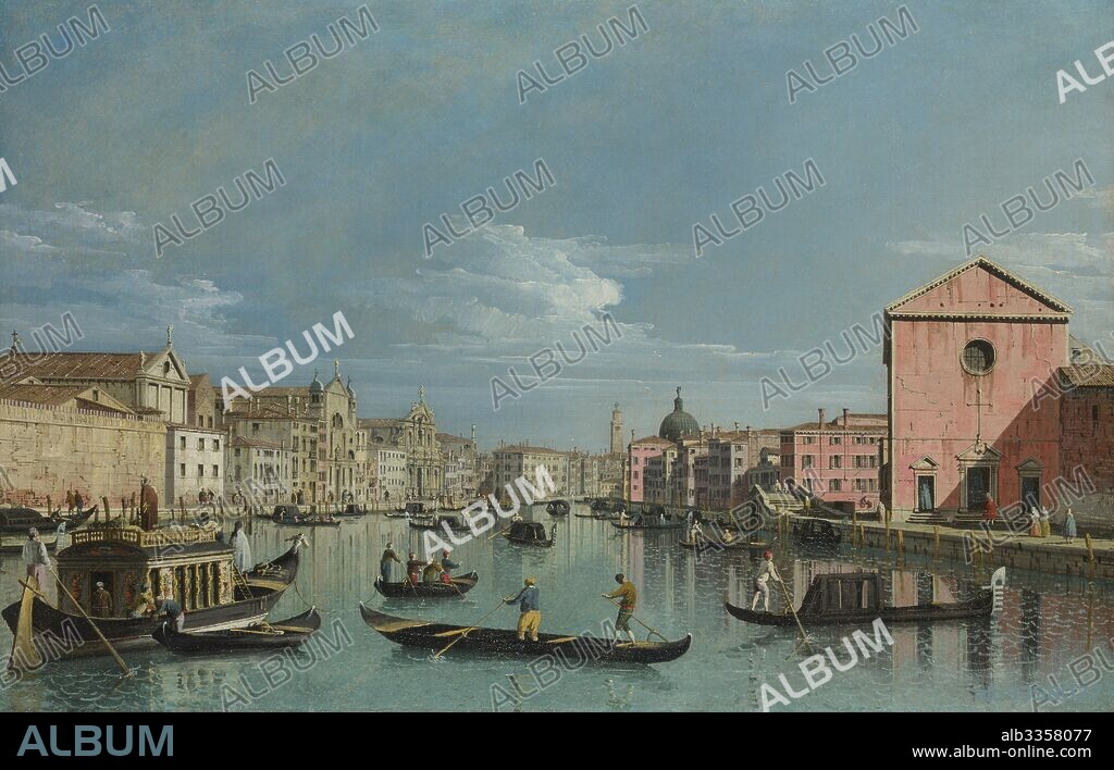 BERNARDO BELLOTTO. Venice. Upper Reaches of the Grand Canal facing Santa Croce.