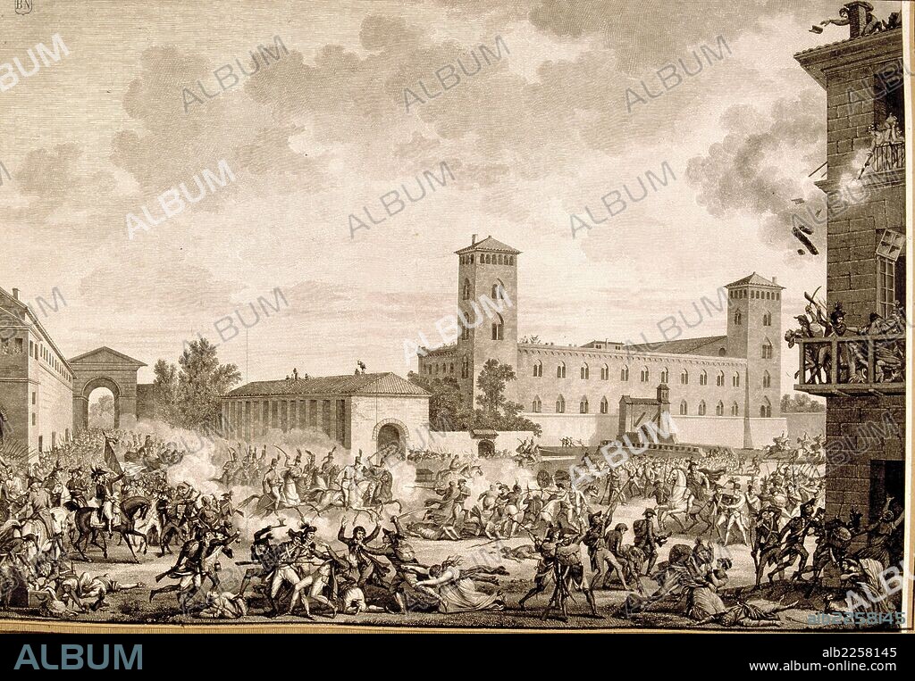 HISTORIA DE FRANCIA , SIGLO XVIII. REVUELTA DE PAVIA EL 27 DE MAYO DE 1795. BIBLIOTECA NACIONAL. MADRID.