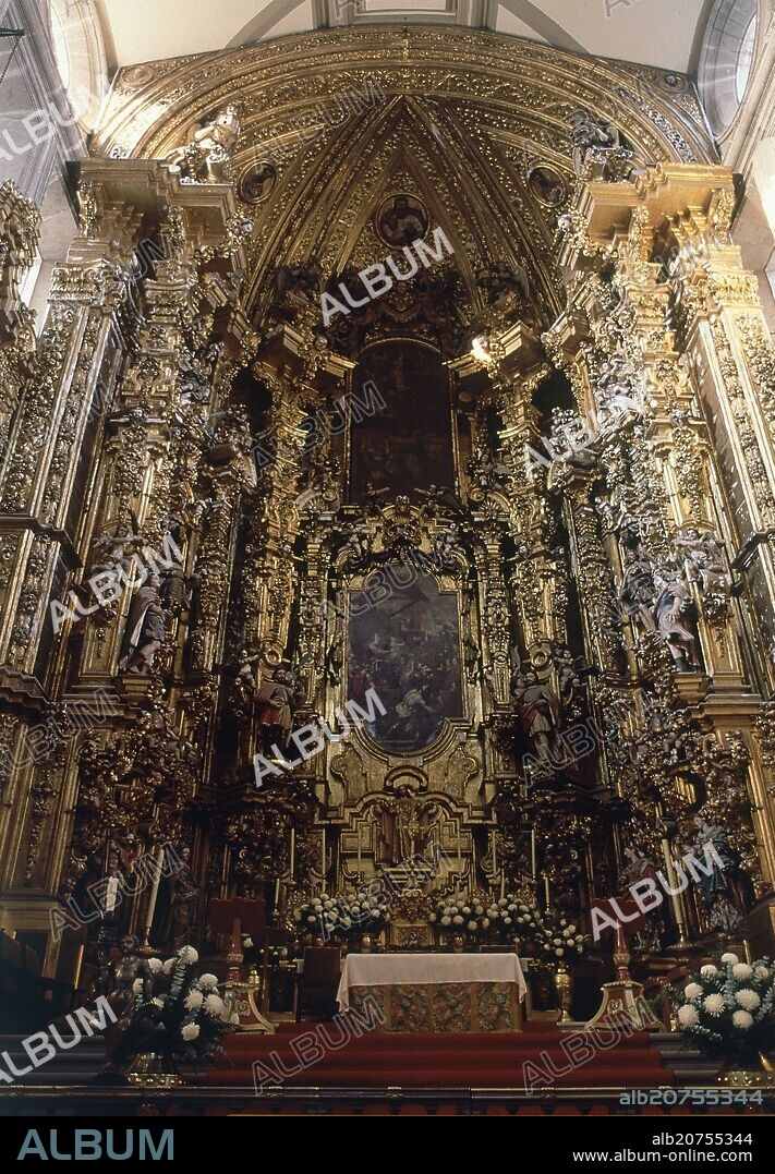 JERONIMO BALBAS (1673-1748). CAPILLA O ALTAR DE LOS REYES-RETABLO CHURRIGUERESCO -1718-25 - FOTO AÑOS 90.