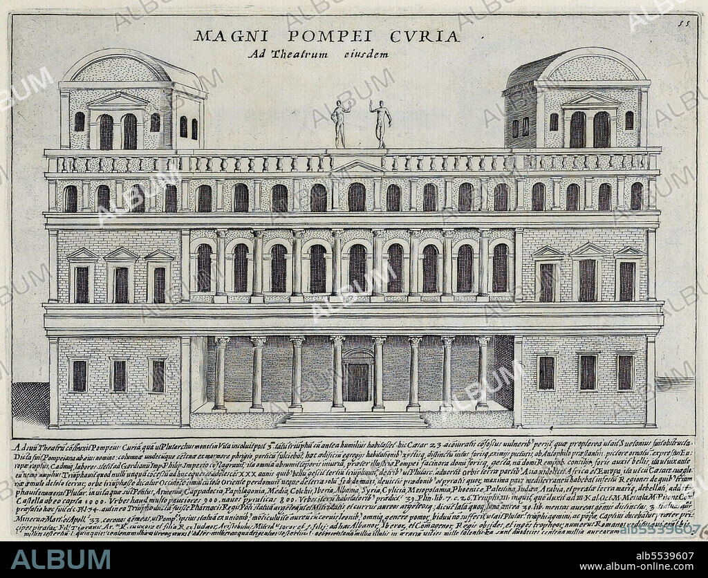Curia di Pompeo, Die Curia of Pompey, manchmal auch als Curia Pompeia bezeichnet, war einer von mehreren benannten Versammlungsraumen aus dem republikanischen Rom von historischer Bedeutung .