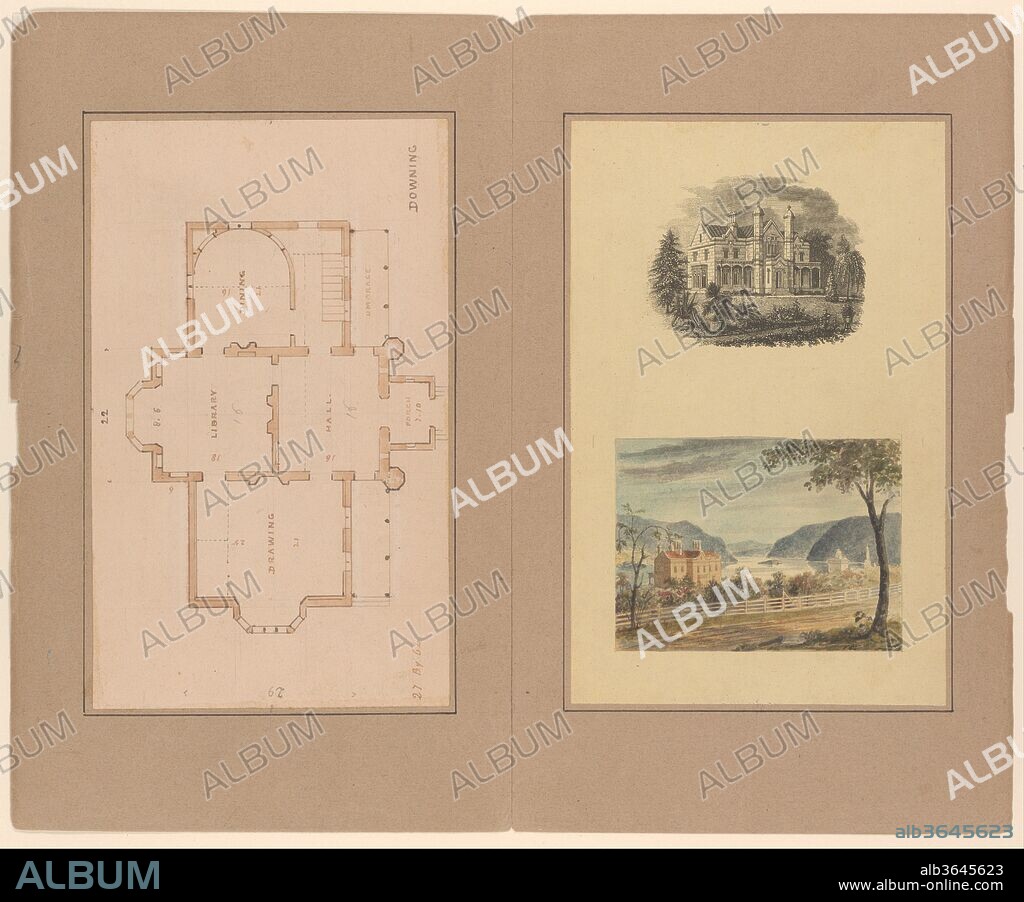 Cottage Residences; or a Series of Designs for Rural Cottages and Cottage-Villas, and Their Grounds, Adapted to North America. Author: Andrew Jackson Downing (American, Newburgh, New York 1815-1852 Yonkers, New York). Dimensions: 9 1/2 x 6 3/16 x 1 in. (24.2 x 15.7 x 2.5 cm). Illustrator: Alexander Jackson Davis (American, New York 1803-1892 West Orange, New Jersey). Published in: New York; London. Publisher: Wiley & Putnam (New York) and London. Date: 1842.