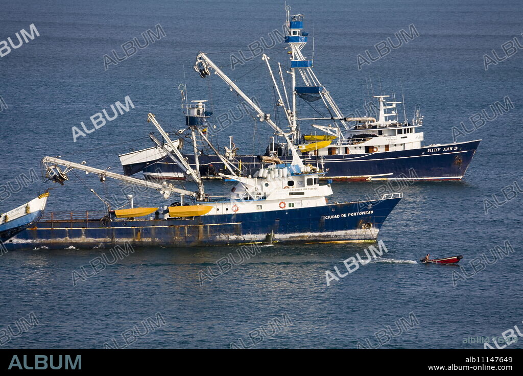 Tuna fishing boats, City of Manta, Manabi Province, Ecuador, South America.