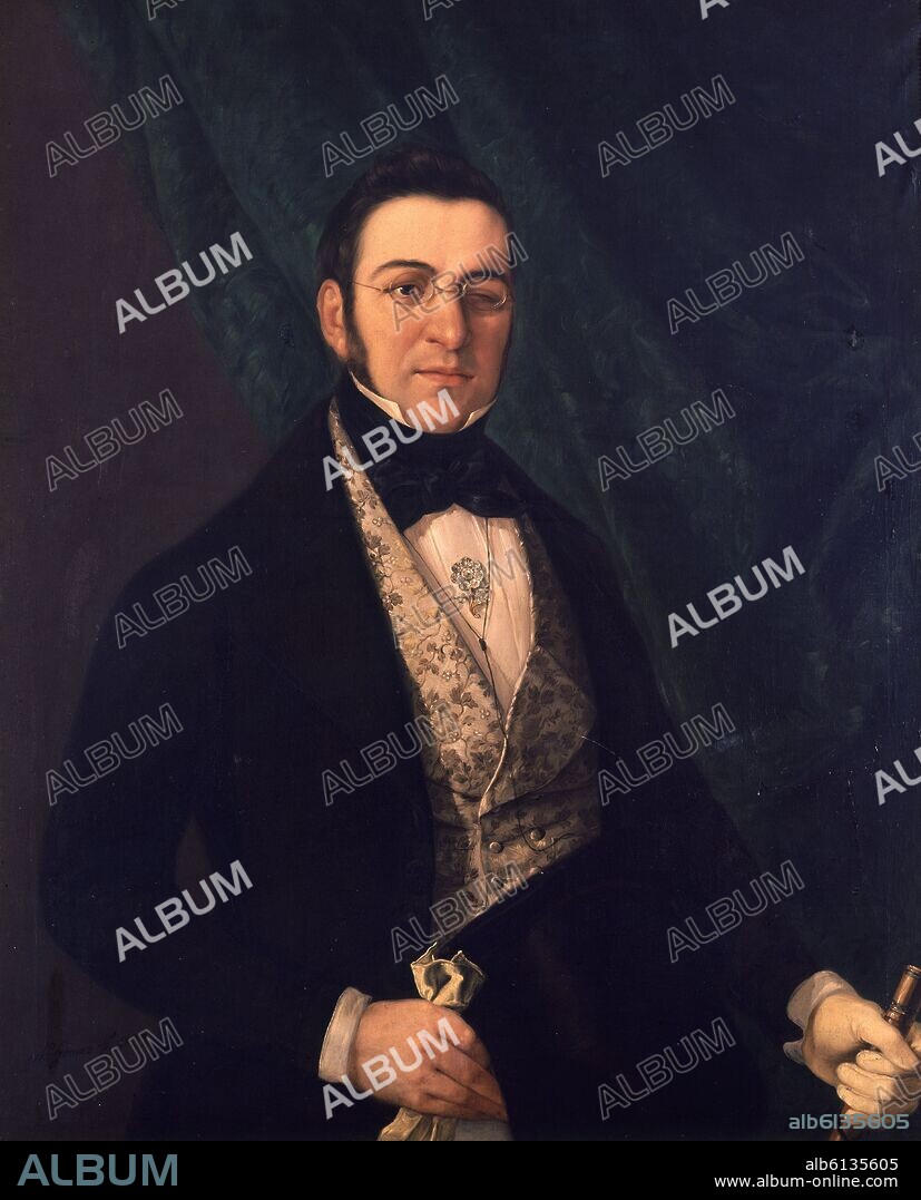 ANTONIO GÓMEZ CROS. 'Manuel Bretón de los Herreros', 1839, Óleo sobre lienzo, 99,20 x 80,50 cm, CE0134.