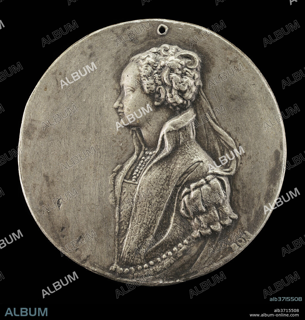 GIOVANNI BATTISTA CAMBIO, CALLED BOMBARDA. Portrait of a Lady, perhaps of the Family of Gabriele Fiamma. Dated: late 16th century. Dimensions: overall (diameter): 6.99 cm (2 3/4 in.)  gross weight: 46.09 gr (0.102 lb.). Medium: lead.
