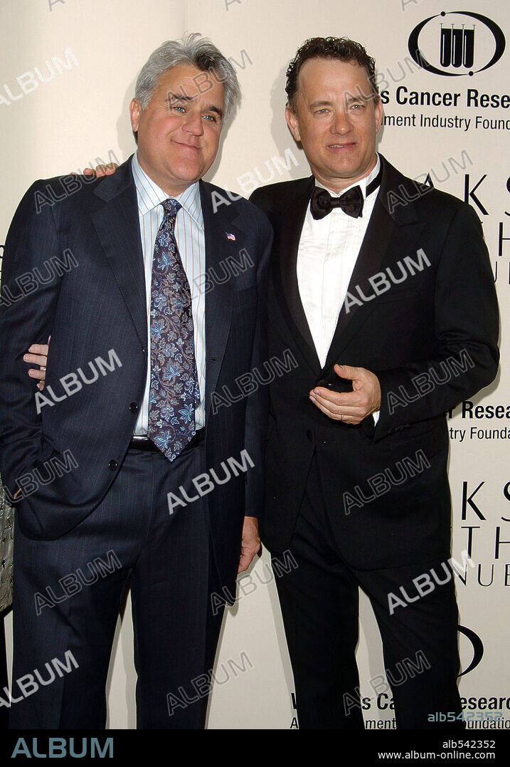 Mar 1, 2005; Beverly Hills, California, USA; Actor TOM HANKS & JAY LENO at Saks Fifth Avenue's Unforgettable Evening Honoring Lance Armstrong held at the Regent Beverly Wilshire.Mandatory Credit: Photo by Lisa O'Connor/ZUMA Press.(©) Copyright 2005 by Lisa O'Connor. 01/03/2005