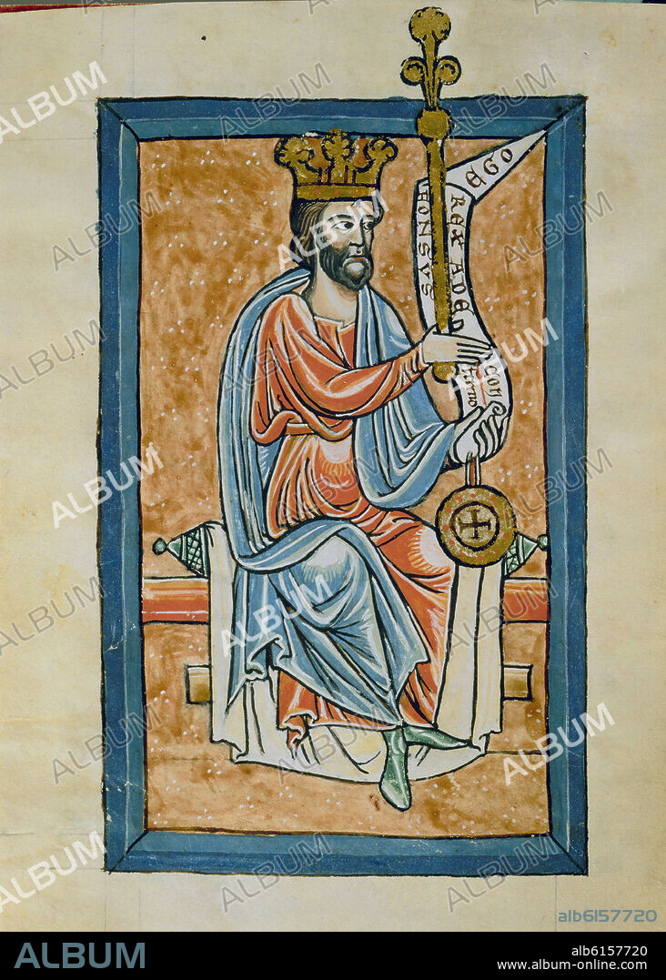 LIBRO DE LAS ESTAMPAS - CARTULARIO SIGLO XII - ALFONSO VI (1040-1109) REY DE CASTILLA Y LEON.
