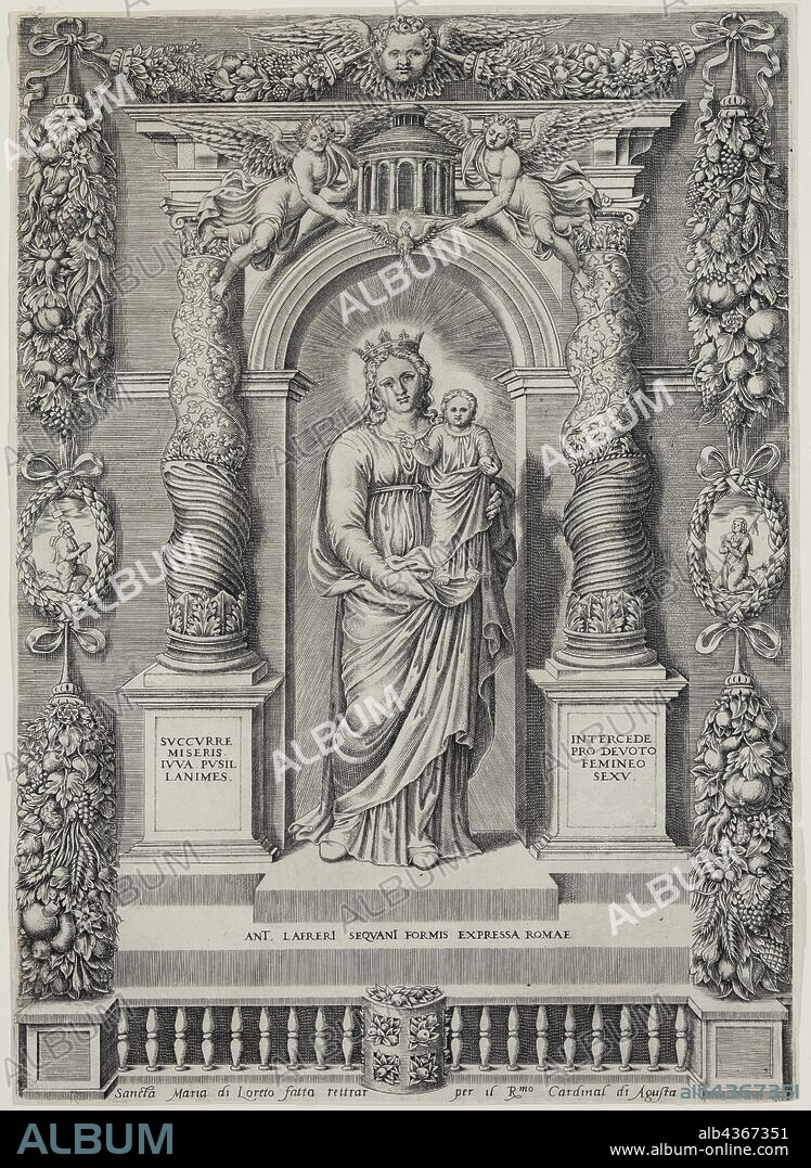 Nicolas Beatrizet, French, 1515-1562, Notre-Dame de Lorette, 1540/1560, Engraving printed in black, plate: 13 5/8 x 9 5/8 in.