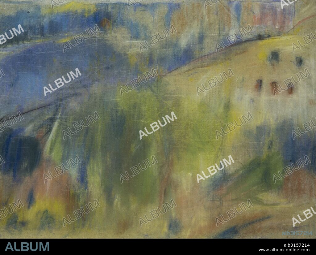 JOAQUIM MIR I TRINXET. Pastel, óleo sobre lienzo, 45x60cm, museo abello, Mollet.