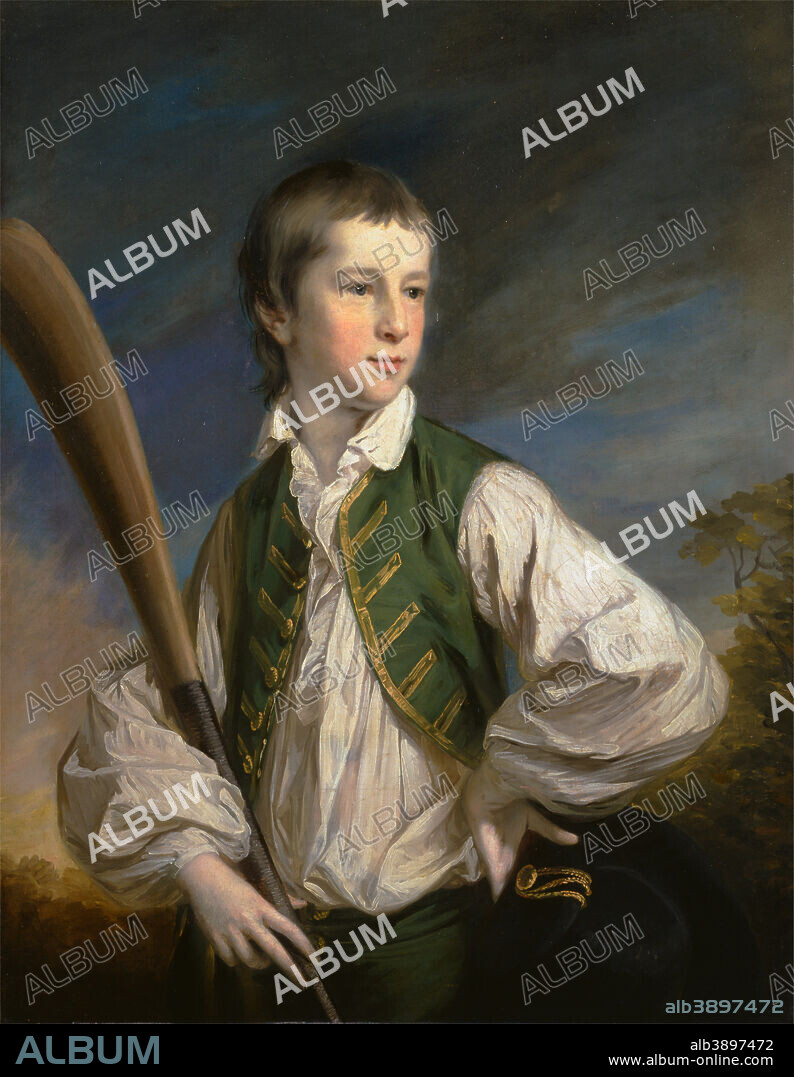 FRANCIS COTES. Charles Collyer as a Boy, with a Cricket Bat. Date/Period: 1766. Painting. Oil on canvas. Height: 908 mm (35.74 in); Width: 705 mm (27.75 in).