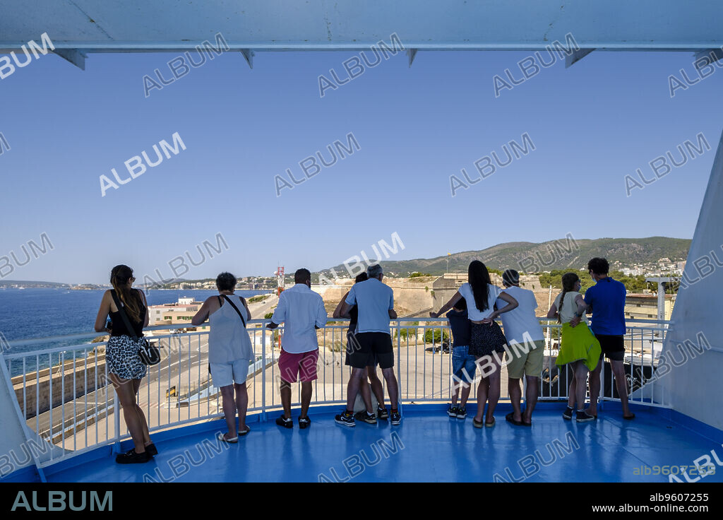 Balearia vessel, port of Palma, Mallorca, Balearic Islands, Spain.