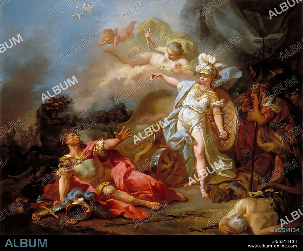 JACQUES LOUIS DAVID. The Combat of Mars and Minerva.