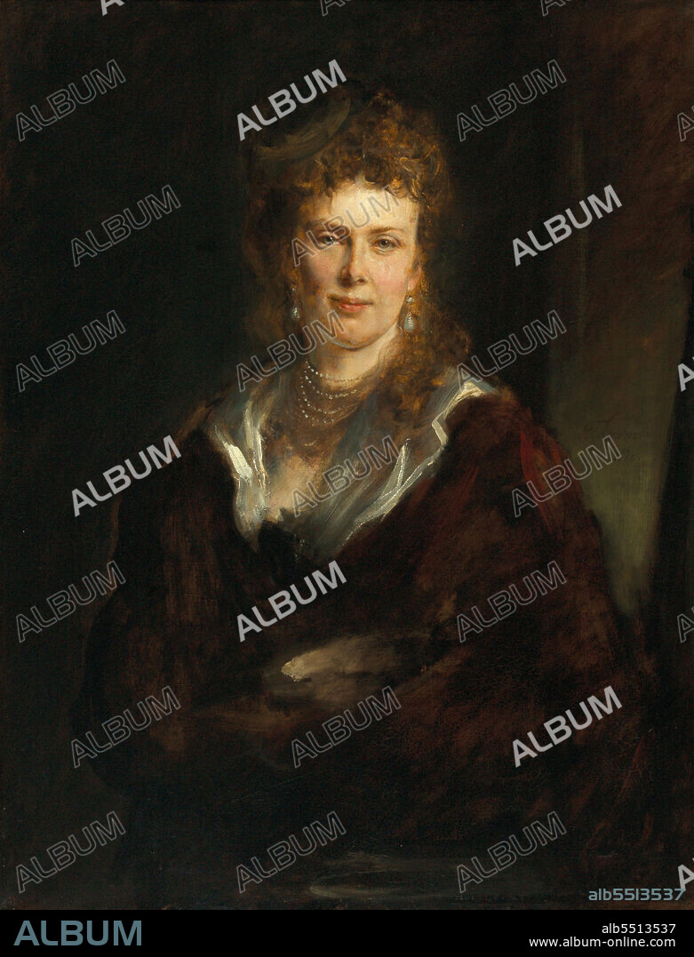 FRANZ VON LENBACH. Portrait of Countess Elisabeth zu Sayn-Wittgenstein-Sayn (1845-1883).
