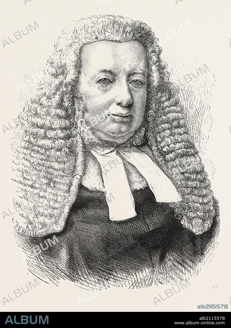 THE LATE MR. JUSTICE QUAIN, John Richard Quain (1816–1876), judge, ENGRAVING 1876, UK, britain, british, europe, united kingdom, great britain, european.