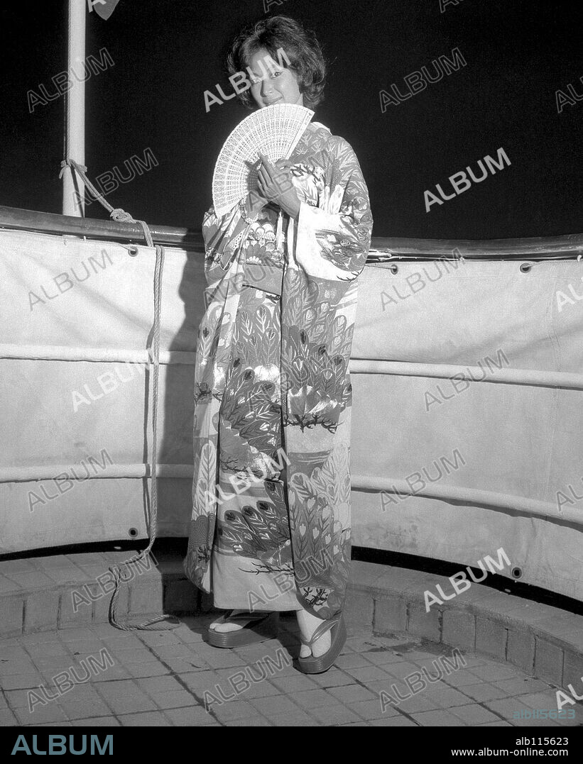La actriz japonesa Kishi Keiko en el Festival de San Sebastián de 1959.