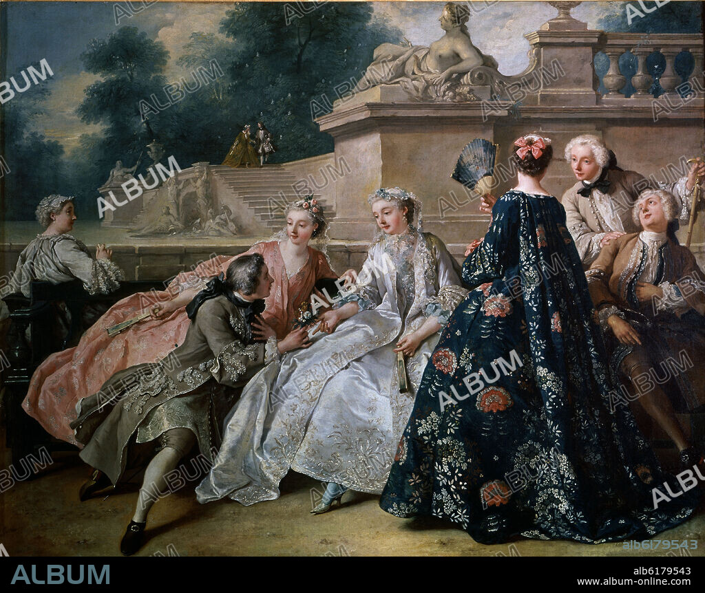 FRANCOIS DE TROY. 'The Declaration of Love', 1731, Oil on canvas.
