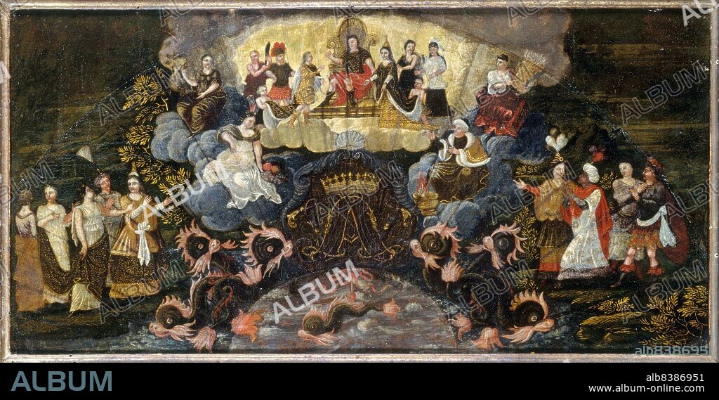 Allegory of the marriage of the Dauphin to Marie-Anne of Bavaria, March 7, 1680.