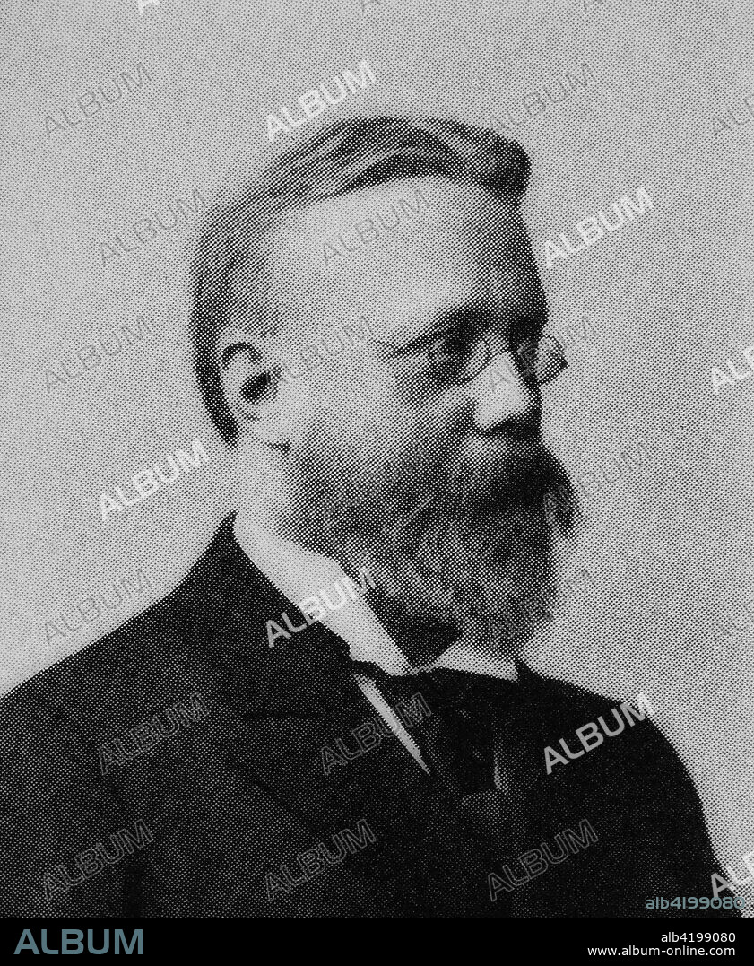 Friedrich Jolly, 1844 - 1904, German neurologist and psychiatrist, historical image or illustration, published 1890, digital improved.