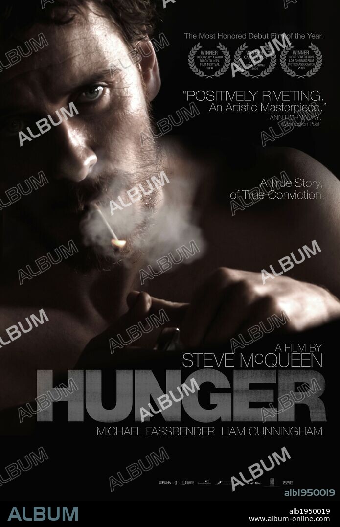 Plakat zu HUNGER, 2008, unter der Regie von STEVE MCQUEEN. Copyright FILM4.