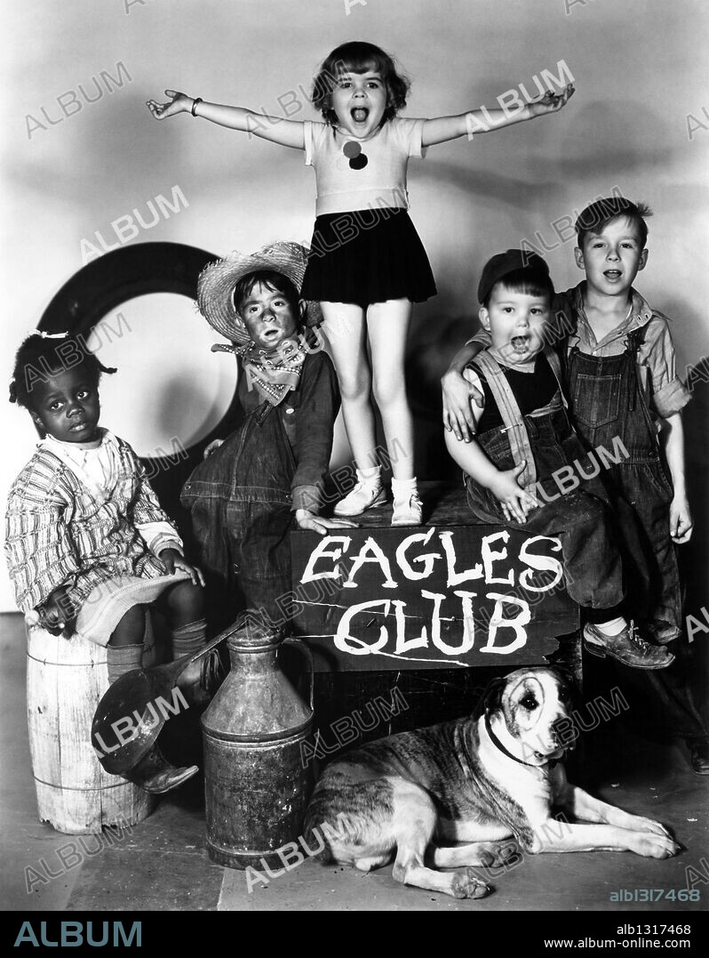 BILLIE 'BUCKWHEAT' THOMAS, CARL 'ALFALFA' SWITZER, DARLA HOOD, EUGENE 'PORKY' LEE and HAROLD SWITZER in THE PINCH SINGER, 1936, directed by FRED C. NEWMEYER. Copyright HAL ROACH.
