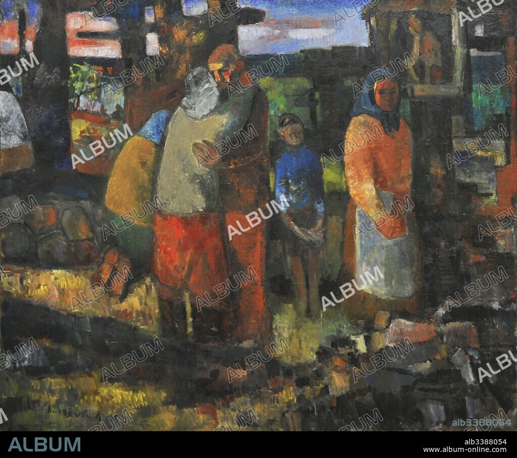 Augustinas Savickas (1919-2012). Lithuanian painter. Blood and Ash. A Village Burnt by the Nazis, 1965. National Gallery of Art. Vilnius. Lithuania.