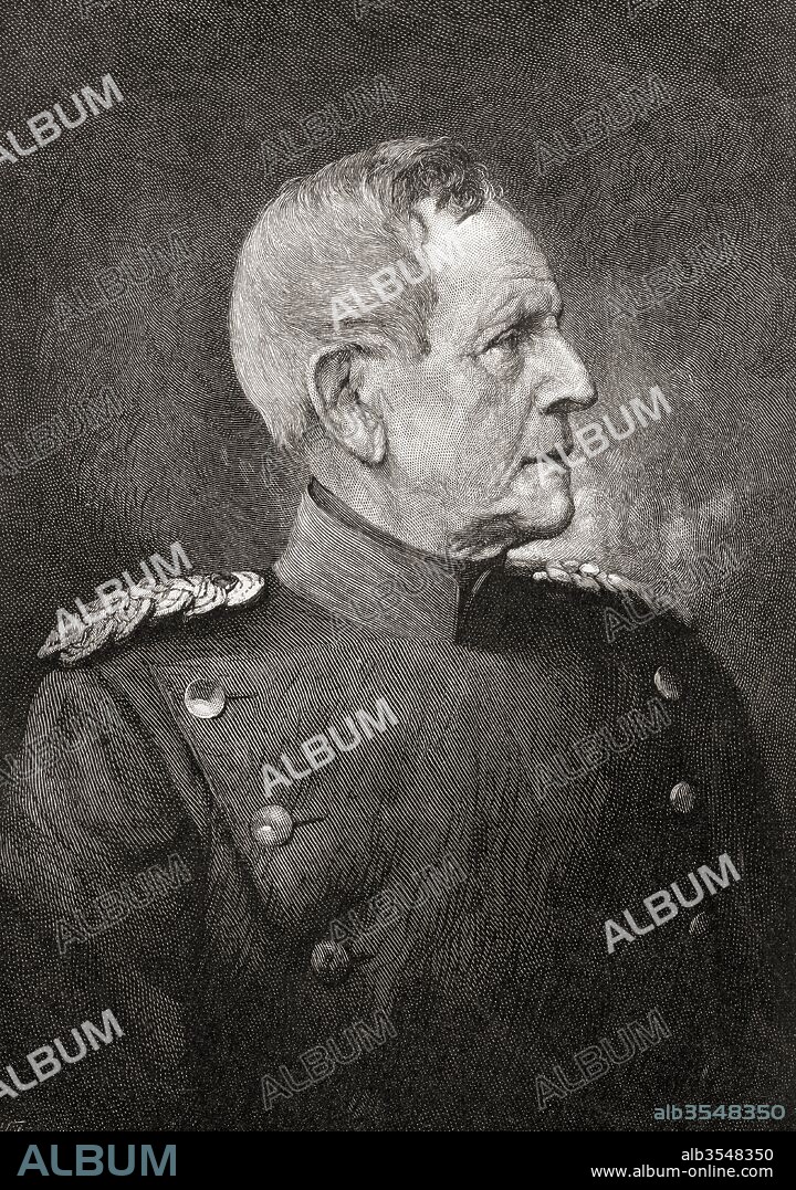 Helmuth Karl Bernhard Graf von Moltke the Elder, 1800-1891. German Field Marshal. From The Century Illustrated Monthly Magazine, published 1884.