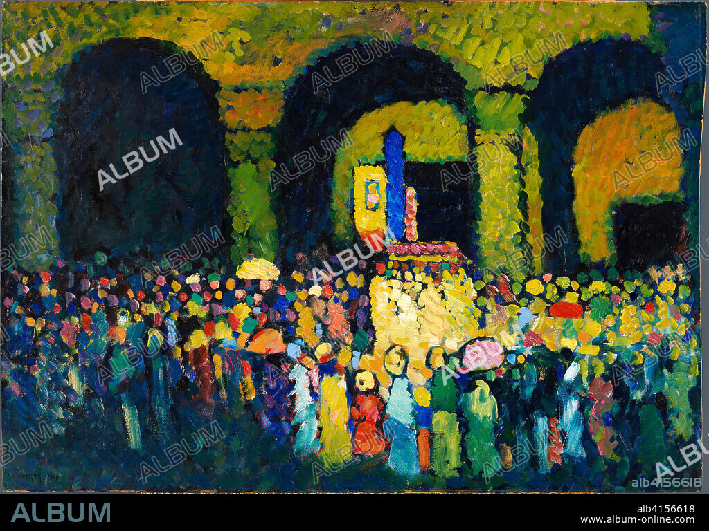 Wassily Kandinsky (Moscow, 1866-Neuilly-sur-Seine, 1944). The Ludwigskirche in Munich (1908). Oil on cardboard. 67.3 x 96 cm.