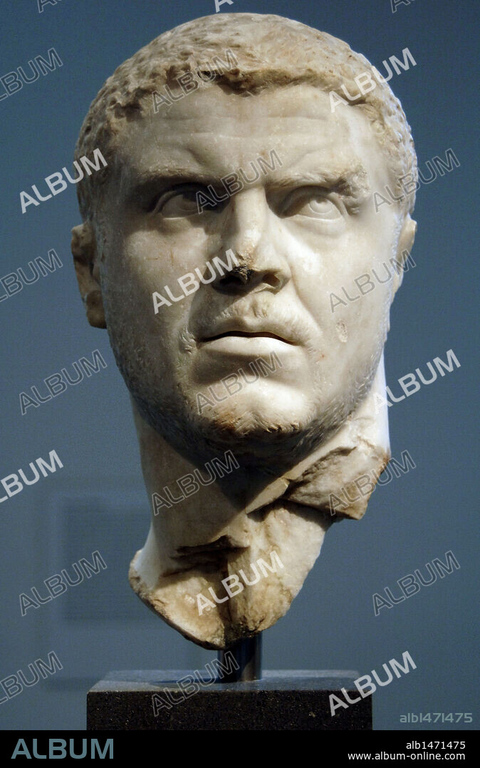 Marcus Aurelius Caracalla (Marcus Aurelius Antoninus) (186-217). Roman Emperor (211-217). Marble portrait. 3rd century. Severan period. Metropolitan Museum of Art. New York. United States.