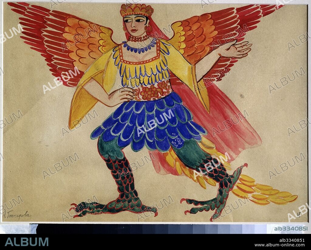 NATALIA SERGEEVNA GONCHAROVA. Costume design for the opera The golden Cockerel by N. Rimsky-Korsakov.
