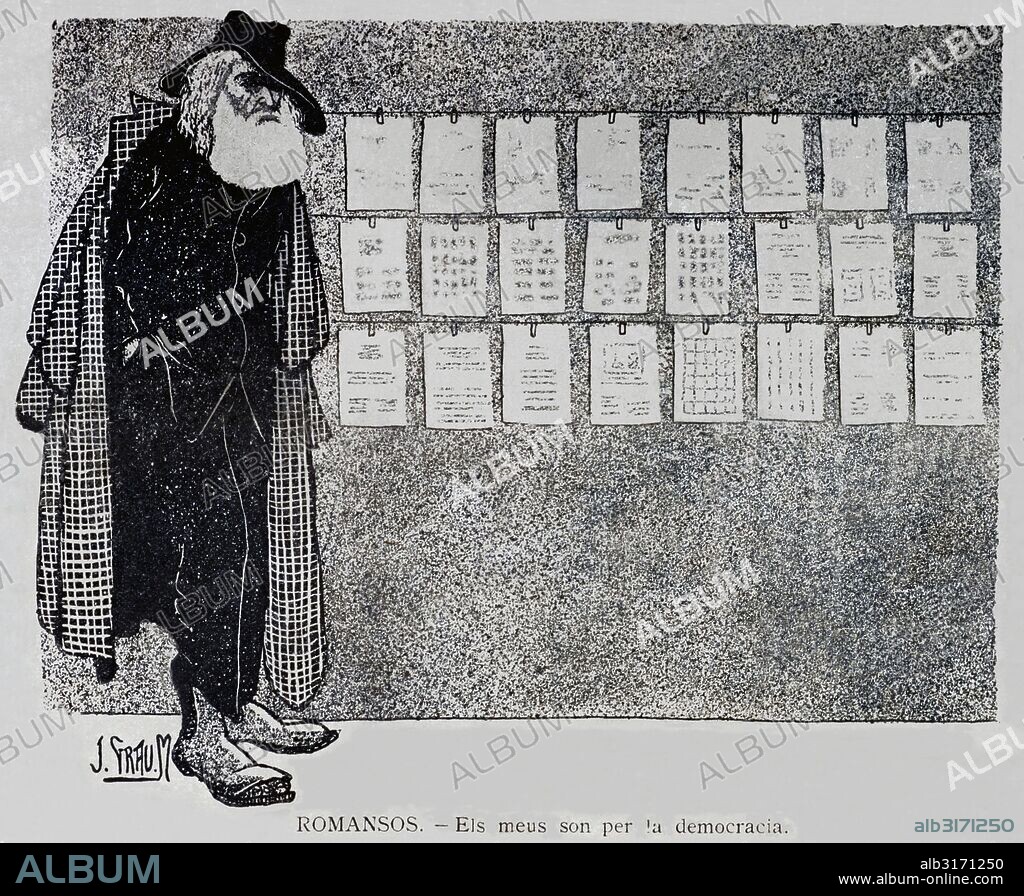 España. Vendedor ambulante de aleluyas, imágenes populares y literatura de cordel. Año 1910.