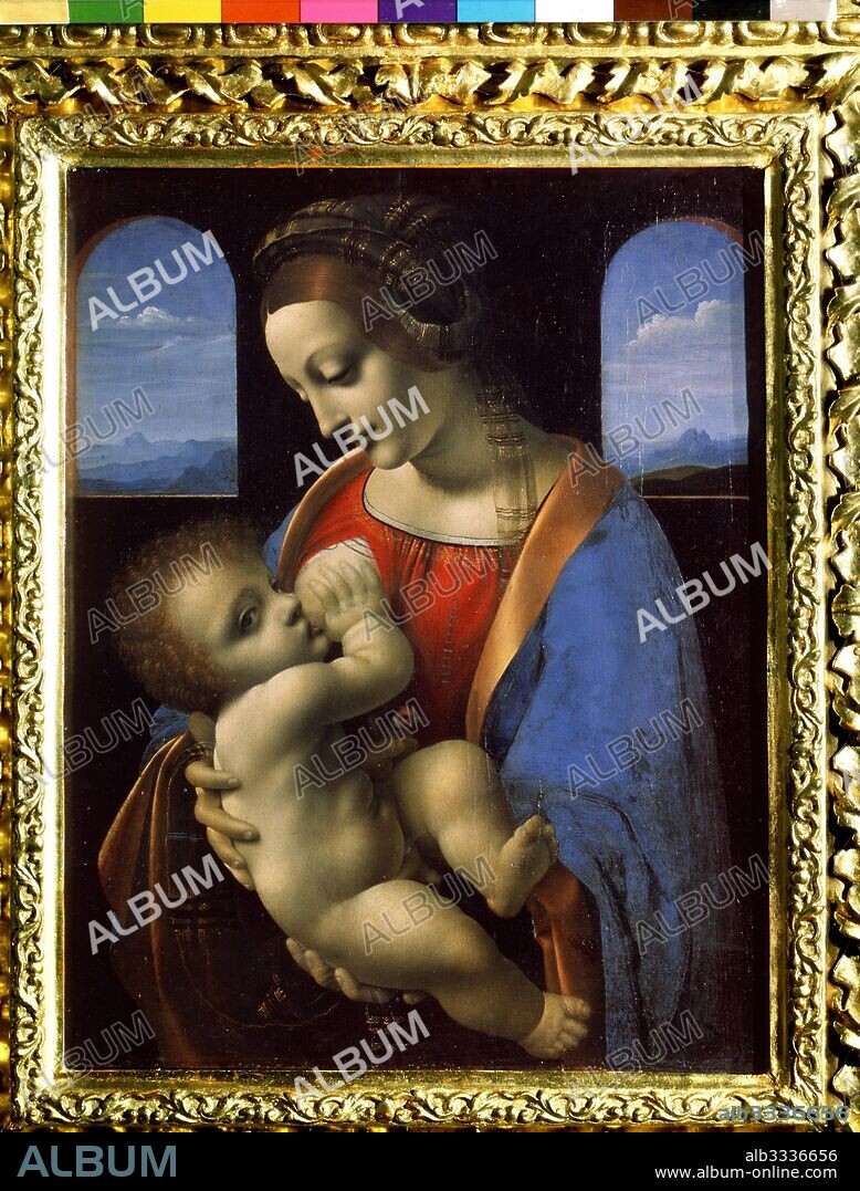 LEONARDO DA VINCI. Madonna and Child (The Litta Madonna).