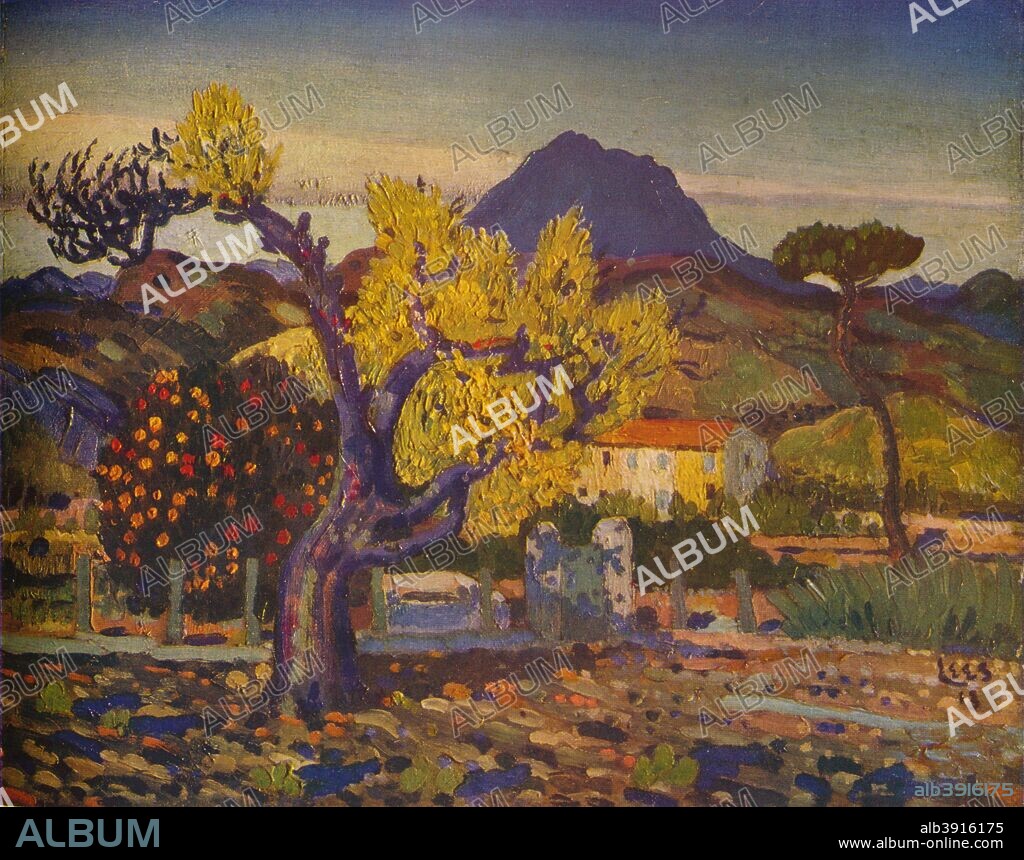 'Pear Tree in Blossom', 1913 (1932). Painting held in the Tate Gallery, London. From The Studio Volume 104. [The Offices of the Studio, London, 1932].
