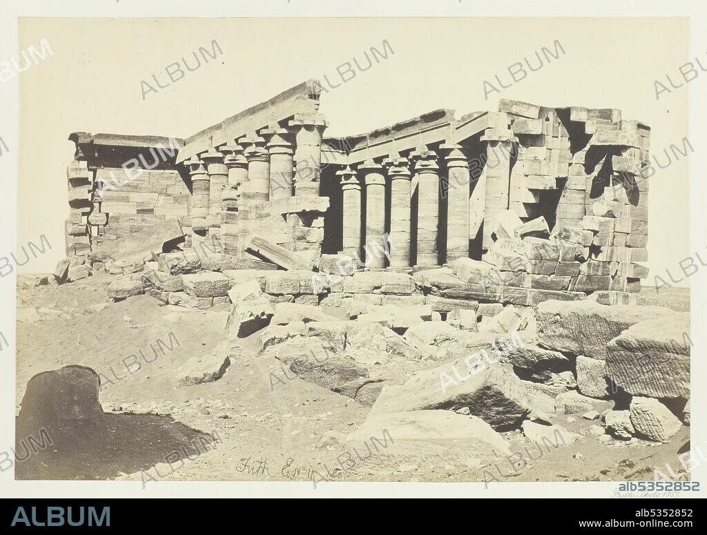 FRANCIS FRITH. The Temple of Maharaka, Nubia, 1857. Albumen print, pl. 37 from the album "Egypt and Palestine, volume ii" (1858/60).