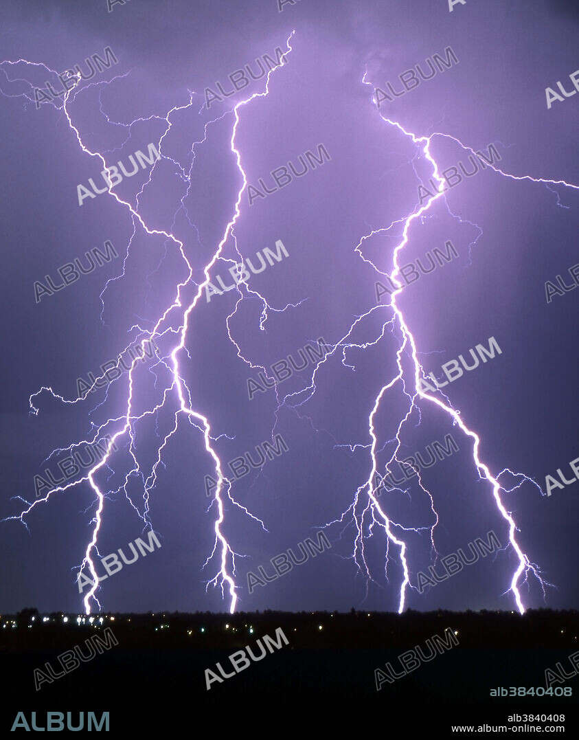Summer Lightning Over Tucson, Arizona