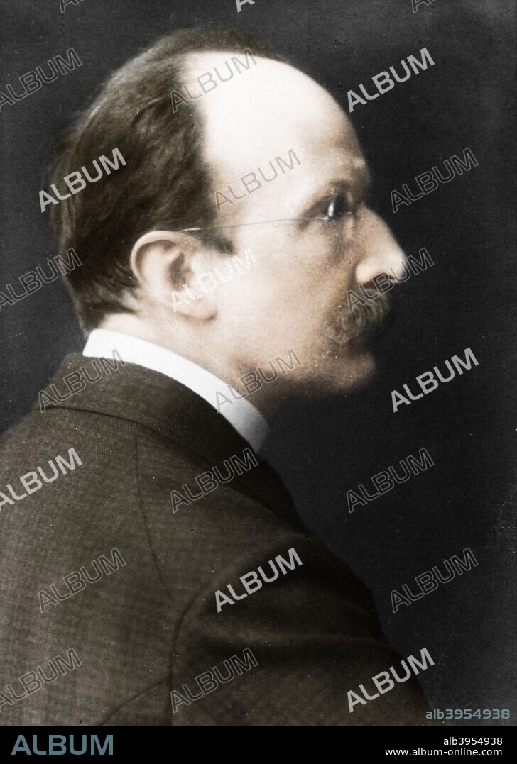 Max Planck (1858-1947), c1918.  Winner of the 1918 Nobel prize for physics, responsible for development of Quantum Theory. (Colorised black and white print).