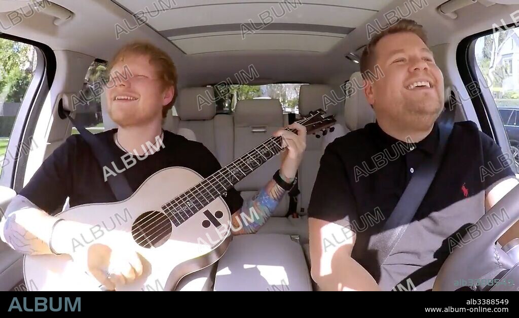 June 7, 2017 - inconnu - Hit maker Ed Sheeran has revealed an amazing new talent -- being able to stuff more than 50 of his favourite sweets into his mouth.The British ringer songwriter appeared in the Carpool Karaoke spot on the USAâ€™s Late Late Show With James Corden.Corden drives celebrities around Los Angeles getting them to sing along ith hits in between interviewing them.At one point , Englishman Corden said he had heard that Sheeran could fit chocolate covered honeycomb 47 Maltesers in his mouth.When the chart topper said that was correct, Corden produced a jar of the sweets from the refrigerated armrest storage of his Range Rover car.Sheeran said he reckoned Corden could probably beat that record.But he warned him:â€ We are going to have to pull up because we are going to chuck up !â€Corden replied:â€ OK, you reckon you can do this ? Letâ€™s see if I can beat you.â€â€œIs there a knack to this?â€ Sheeran replied:â€ You can probably beat me actually. â€œThe pair then proceeded to start putting Maltesers into their mouth one at a time, but were not allowed to chew or swallow.Corden seemed to be keeping up with his guest as they threw back their heads and plopped in one Malteser at a time.But when they reached 26, it was too much for Corden who began to retch.He opened the car door and spat most of his mouthful into the road.Ed meanwhile continued to pile the Maltesers in until he reached staggering 55 , cheeks bulging.That was too much even for him and he also had to lean out of the vehicle to spit his mouthful out.Corden said of Sheeranâ€™s effort:â€ I donâ€™t know how youâ€™ve done that ! That was insane, Ed !â€Earlier Sheeran had revealed that , despite his lifestyle, he had ditched his mobile phone and the internet to bring a semblance of normality back to his life and encouraged Corden to follow his example.The only modern day communication he currently uses is email.He explained:â€ You should definitely do it. I actually donâ€™t have a phone any. 07/06/2017