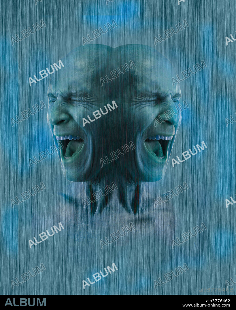 Photo illustration of a man suffering from Dissociative Identity Disorder (Multiple Personality Disorder). This is a psychiatric disorder that causes the sufferer's personality to divide into sub personalities, also known as alters.