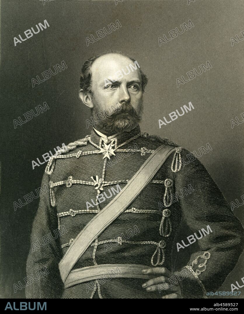 WILLIAM HOLL. 'Prince Frederick Charles', c1872. Portrait of Prince Frederick Charles of Hesse-Kassel (1868-1940), Prussian field marshal who married Princess Margarete of Prussia, granddaughter of Queen Victoria. From "The Franco-Prussian War: its causes, incidents and consequences", Volume I, by Captain H M Hozier. [William Mackenzie, London, 1872].