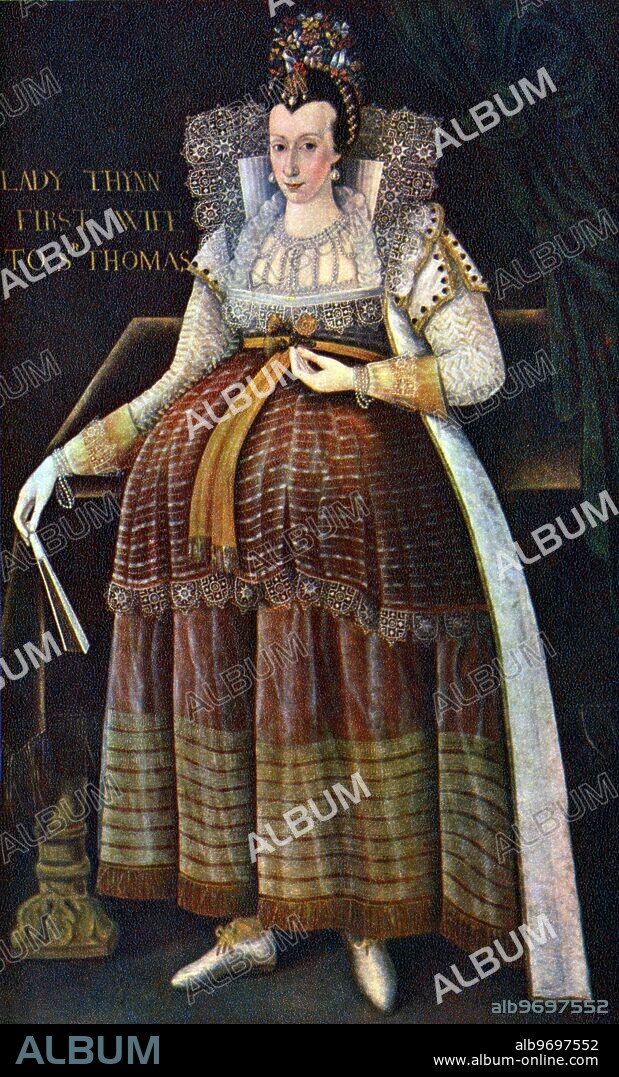 Maria Audley - first wife of Sir Thomas Thynne - painting by a contemporary English artist c.1610 - Maria was the daughter of George, Lord Audley, she married Sir Thomas Thynne and they had two children. ©TopFoto.